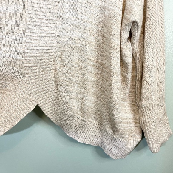 Lane Bryant Women's Tan Cotton Blend Open Front Cardigan Sweater Size 18/20 NWT - Picture 3 of 9